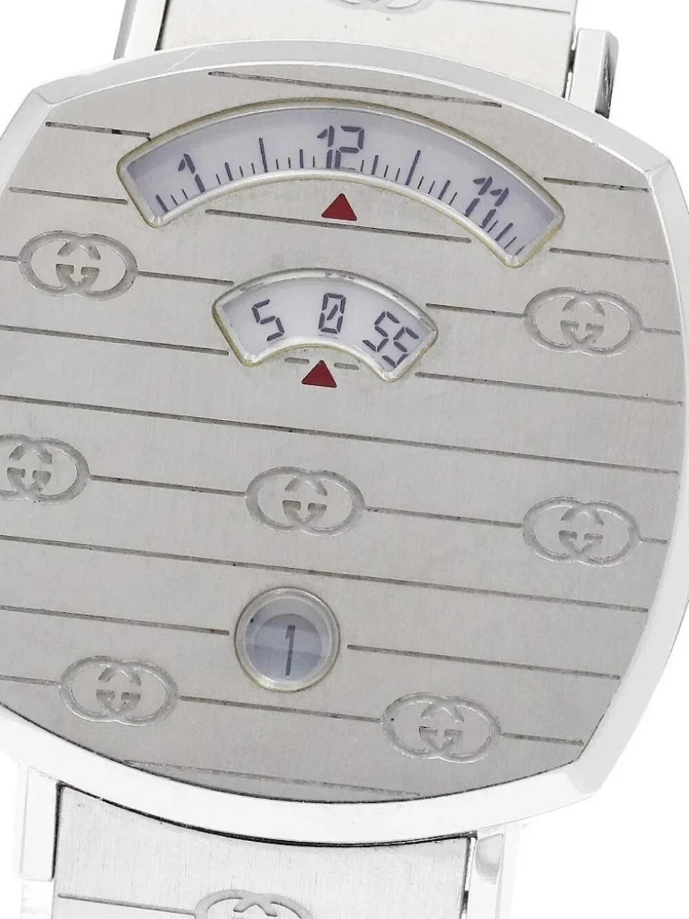 GUCCI Grip watch 157.4/YA157401 Date white Dial Quartz Boy's Watch